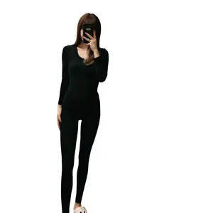 Japanese Ultra Thin Thermal Underwear Set for Women 37 Degree Constant Temperature Fast Heating Autumn Winter