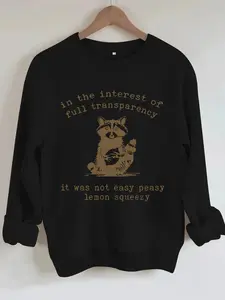 Women's Casual Sloth Pattern Pullover Sweatshirt, Soft Long Sleeve Round Neck, All-Season Comfort, Durable Fabric