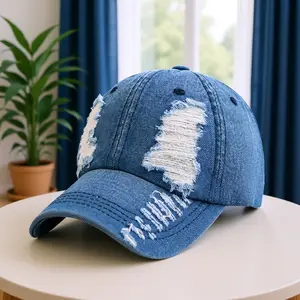 1pc distressed street style patchwork color stitching dad hat, adjustable size baseball cap, new early spring model, suitable for daily wear, unisex