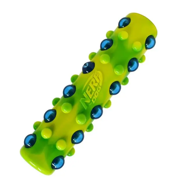 Nerf Dog TPR LED Bubble Light Up & Squeak Stick, 7 inch