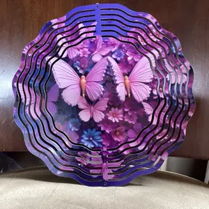 10in butterfly, flower, and dragonfly wind spinners.