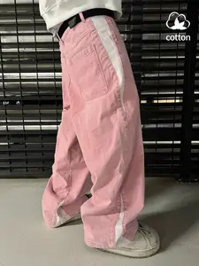 Men's Hip Hop Street Style Jeans, Loose Fit Comfortable Design, Wide Leg, Ideal for Urban and Streetwear, All Seasons, Relaxed Fit Jeans