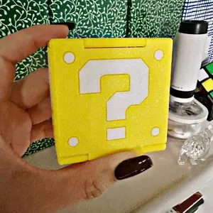 Question Block Switch Game Card Storage Organizer Holder Boxes Compact for Up to 23 Games Plus SD Adapter Travel Ready | Super Mario Inspired