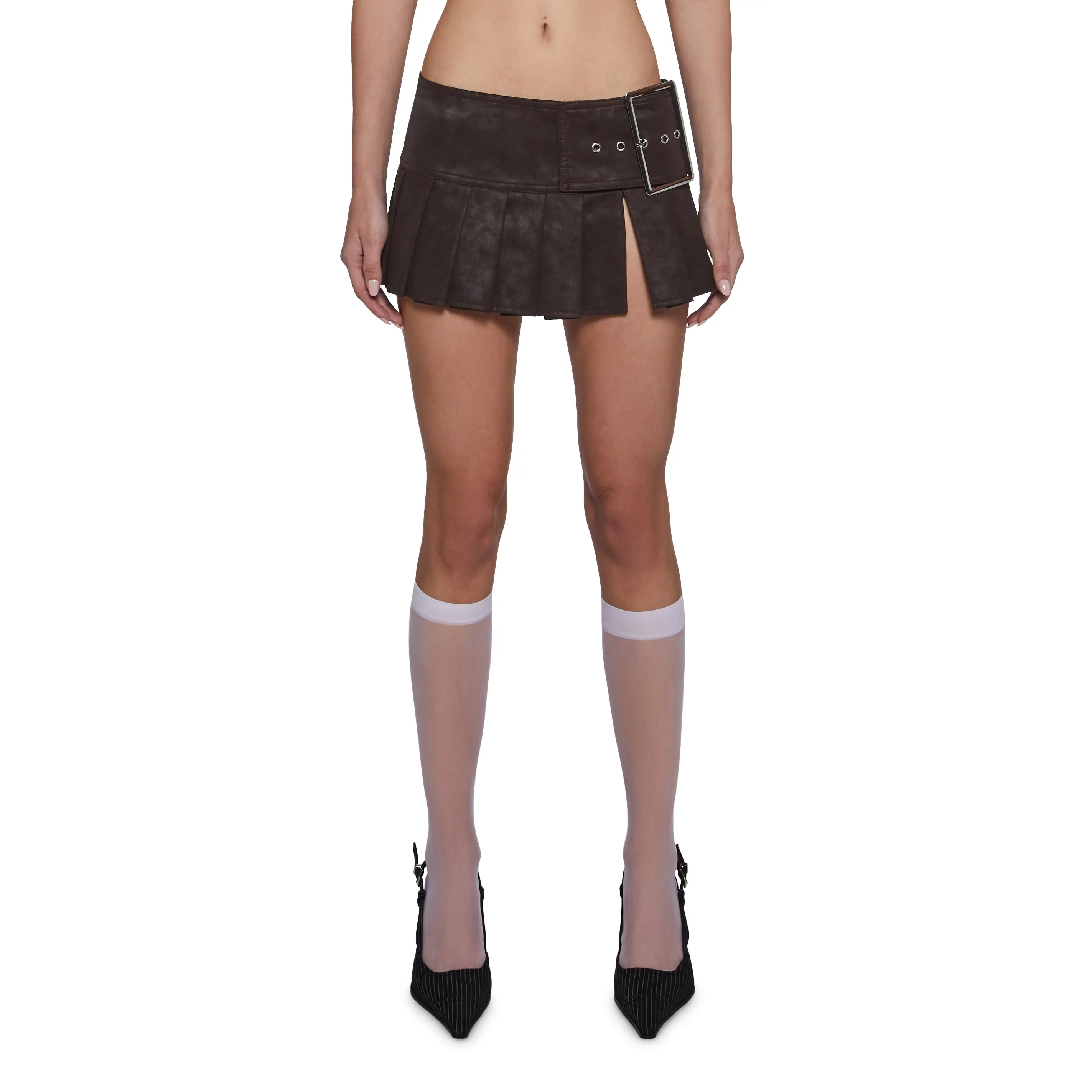 Viral Takeover Mini Skirt - Brown
