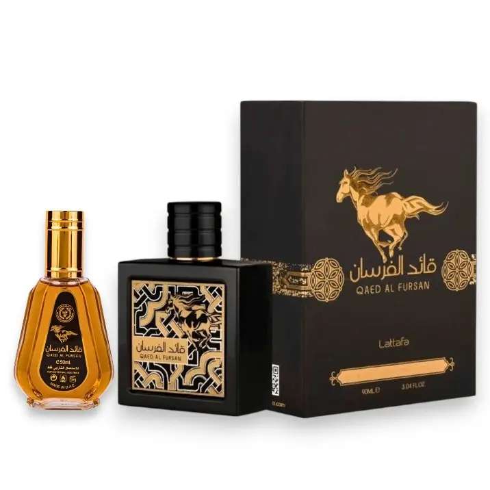 Lattafa Qaed Al Fursan  | Unisex Fragrance | 50 + 100ML |  Eau De Parfum | Smoky-Fruity, Spicy & Amber-Woody Notes