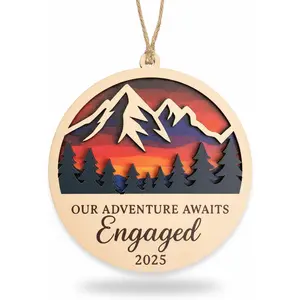 Engagement Ornament, Christmas Ornaments 2025, Engaged Ornament, Engagement Gifts for Women, Engaged Gifts for Couples, Romantic Keepsake for Fiancé, Love Commitment Gift, Meaningful Relationship