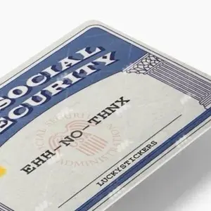 Antisocial security card  the Ultimate Rectangle Sticker for Anywhere & Anything Minimal Tech Style | Waterproof | Perfect Fit for Laptops & Accessories