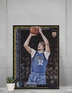 Cooper Flagg 2025 Topps FoilFractor Rookie Poster 12x17 Dallas Mavericks