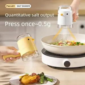 2pcs [Original] Little Bird Pre-Measured Salt Bottle For Kitchen And Household Use - Dustproof, Moisture-Proof, And Controllable Seasoning Container