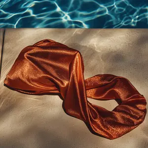 Swim Cap Turban - Pumpkin