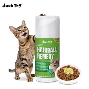 Just Try Cat Hairball Remedy Hairball Control & Less Shedding Healthy Cat Treats Cat Supplements - 100ml