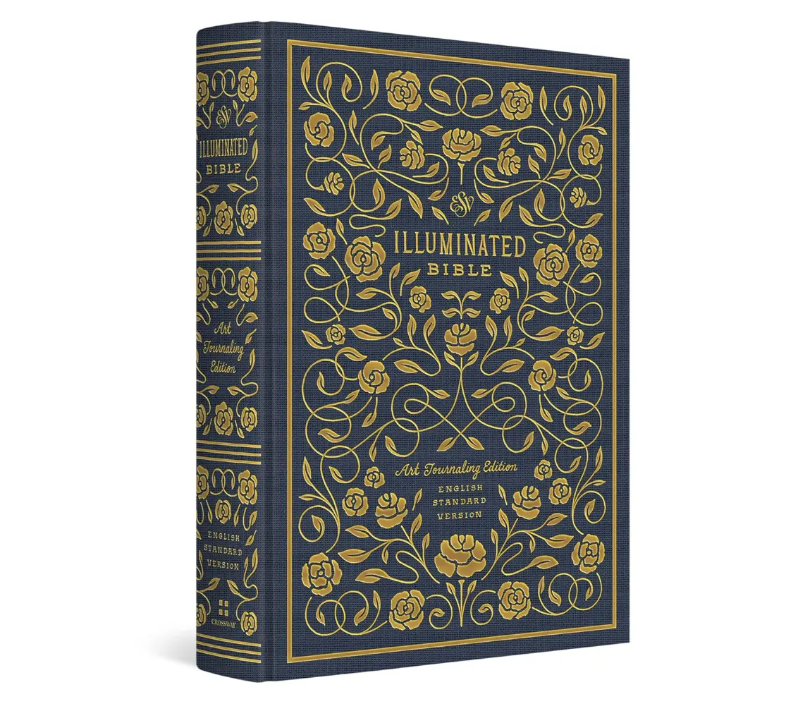 ESV Illuminated Bible, Art Journaling Edition (Cloth over Board, Navy)