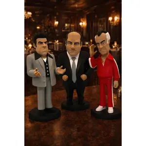 Sopranos Mob Boss Caricature Statue Set - 3D Printed Collectible Figurines, 200mm Mini & 400mm Standard Sizes, Ideal for Gift & Room Decor