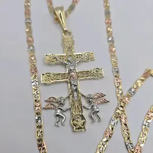 CARAVACA necklace fashion style three colors Gold-plated Big pendant