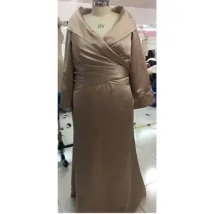 Gold plus size mother of the bride evening gowns