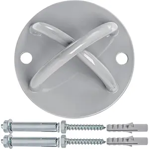 Wall Mount Bracket for Suspension Straps, Ceiling Anchor X Mount for Rings, Body Weight Strength Training Systems, Yoga Swings & Boxing Equipment