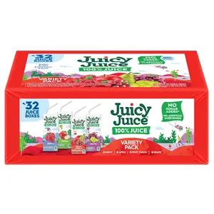Juicy Juice 100% Juice, 32 Count 6.75 fl oz Shelf Stable Juice Box Variety Pack