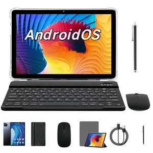 2026 Android OS Tablet with 10.1" IPS Display,  Octa-Core 2.0GHz,GMS Certified,WiFi6 & BT5.0 with Keyboard/Mouse/Stylus, tablet bundle on sale, FathersDayGift
