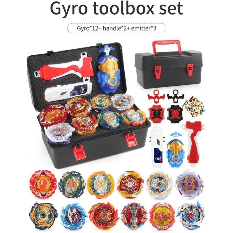 Ultimate Group Battle Arena: Beyblade Burst Set with 12 Tops & 3 Launchers | Unbeatable Value for Tournaments & Parties | Complete Storage Box Gift for Kids