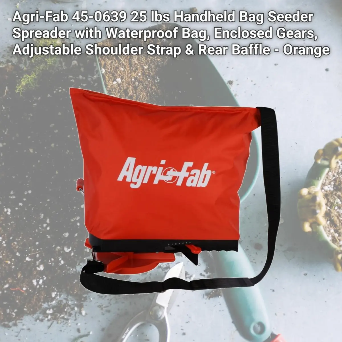 Agri-Fab 25 Lb Handheld Bag Spreader - Waterproof Seeder For Lawn Seeds And Granular Fertilizer