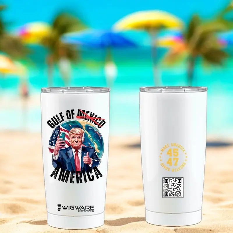 “Gulf of America” – President Donald Trump 20 oz Stainless Steel Tumbler | EnduroSip™