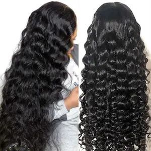 OQ HAIR 13x6 Loose Wave Lace Frontal Human Hair Wigs Pre Plucked Natural Hairline With Baby Hair 7x5 Glueless Wear Go Wigs Loose Deep Wave Human Hair Wigs Pre-Everything For Women