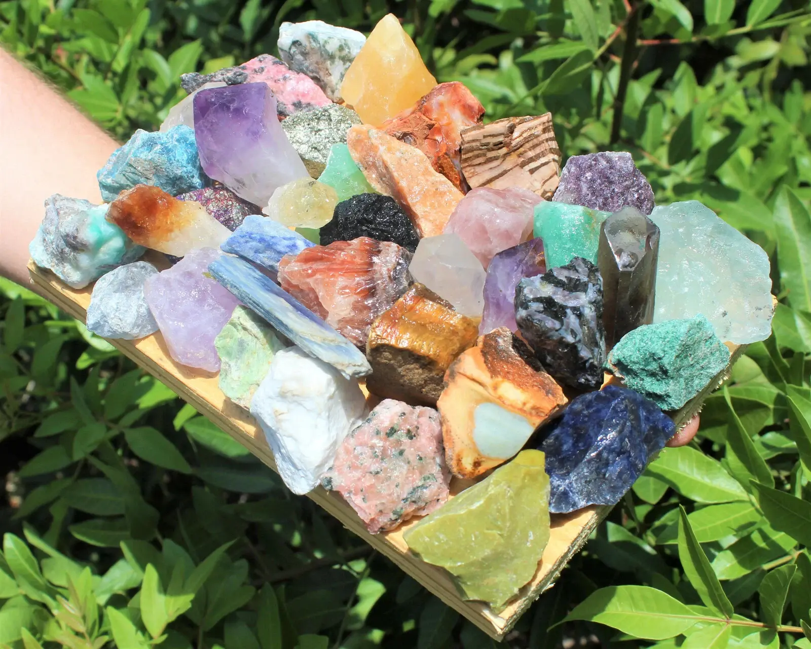 8 oz Crafters Collection Mixed Stones - Natural Raw Crystal Assortment 1/2 lb