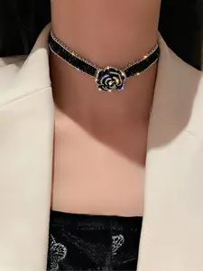 Elegant French Vintage Tea Flower Beaded Daily Wear Dainty Necklace, Fashion Design Jewelry for Women, Perfect Gift for Party Vacation Wedding