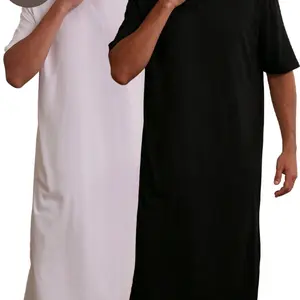 2 Pcs Men's Loose Oversized Long Sleepwear Dress, and Short Sleeve Home Loungewear Clothes, Wearable Robe, Comfortable Nightgown Set