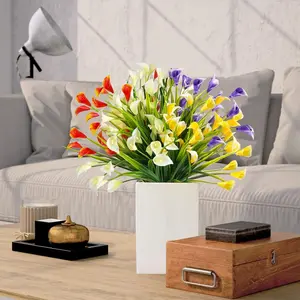 Artificial Calla Lily Flower, 8/16pcs Faux Flower, Fake Plant, Decorative Flower for Home Party Wedding Anniversary Festival, Home Decor Supplies