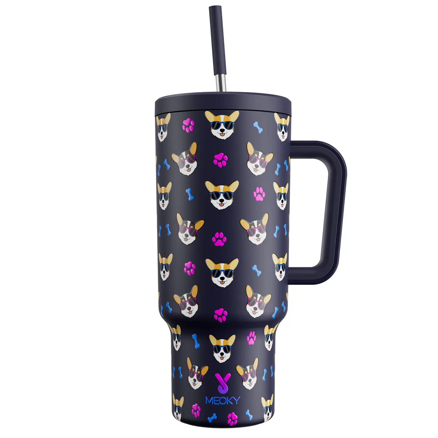 【MEOKY&LEEE】 Limited Edition Celebrity Collaboration,Reusable Food-grade 304 Stainless Steel Cup,Portable Thermos Cup, 24hour Refrigeration,Suitable f