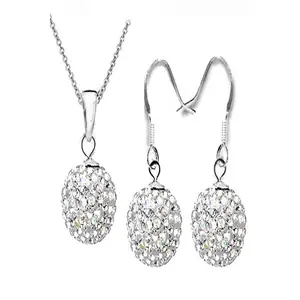 Shamballa Earring and Necklace Set - Final Sale