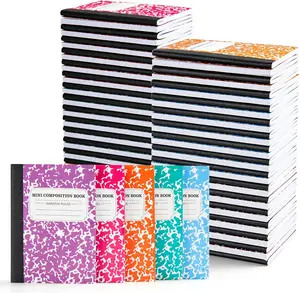 Feela 70-Pack Mini Composition Notebooks Bulk, Cute Notebooks, Cute School Supplies, 4.5"x3.25" Narrow Ruled Pocket Note Pads with 5 Pastel Marble Covers for Students