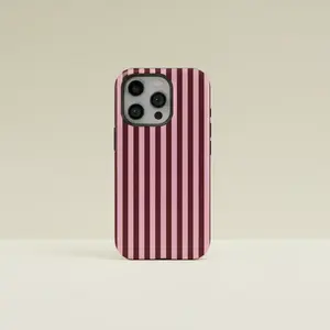 for iPhone 13 Striped Pattern Phone Case, Shockproof Dual-Function Protective Cover, Mobile Accessories for iPhone 11 12 13 14 15 16 17 Pro Max