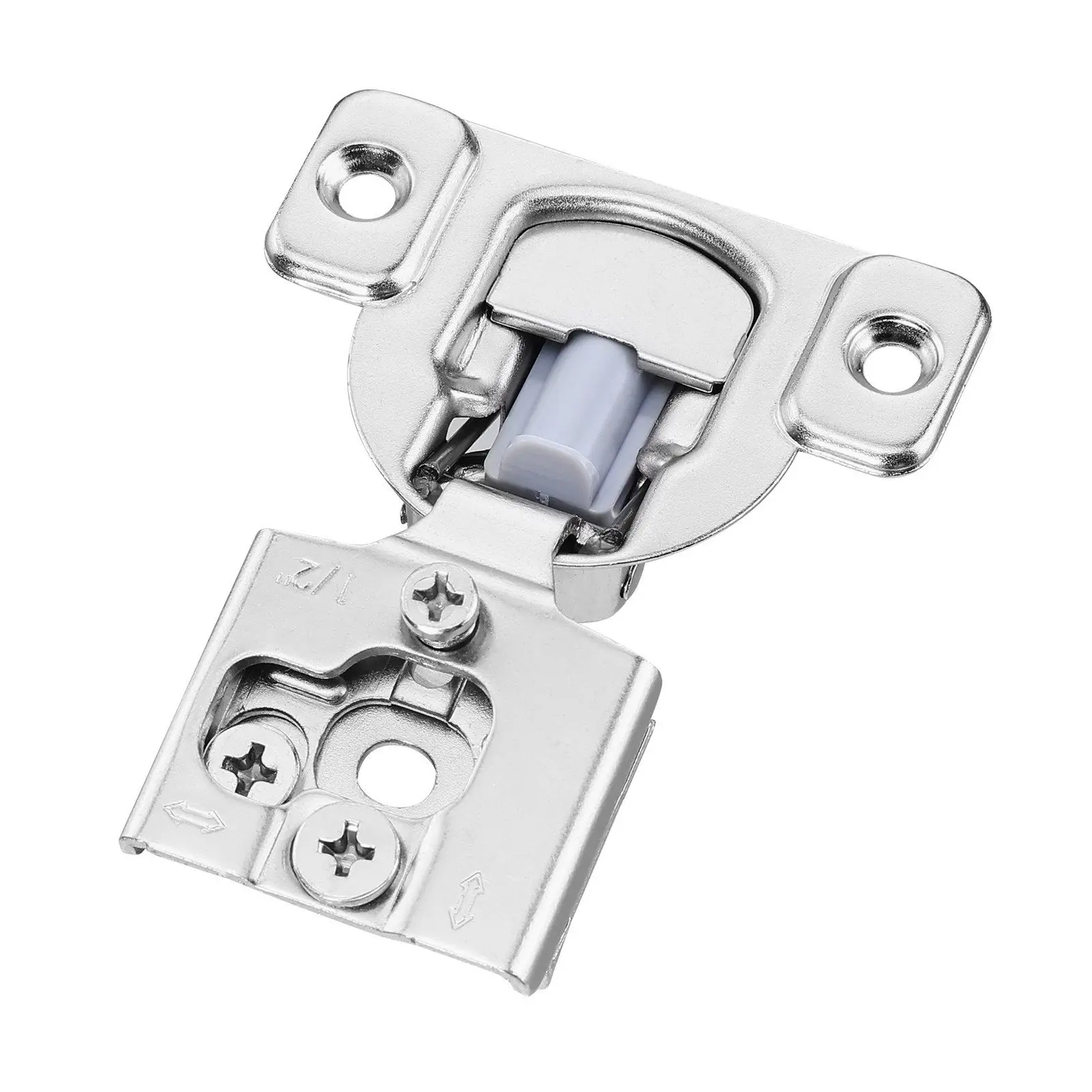 VEVOR Stainless Steel Cabinet Door Hinges, 30-Pack Partial Overlay Soft Close with Cushioning Arm & Minimalist Large Hinge Cup Design, 7.7lbs Load-Bearing Hardware for Framed Heavy Doors (0.6'-0.9' Thickness, Prevents Pinching), Framed Type, Soft Damper