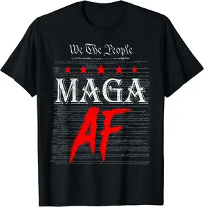 Funny We The People Maga Af Us Flag We The People Maga Af T-Shirt