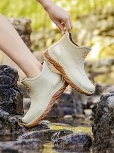 2026 New Men's Short Boot Rain Boots, Anti-Slip Durable Rubber, Outdoor Hiking, Daily Commute, Fishing, Gardening, Lightweight Waterproof Footwear