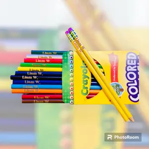 Personalized engraved colored pencils