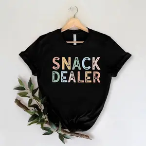 Snack Dealer Shirt, Snack Lover Gift, Funny Mom Life Shirts, Retro Mother's Day Graphic T-Shirt, Trendy Mama Tshirt, Casual Foodie Tee U