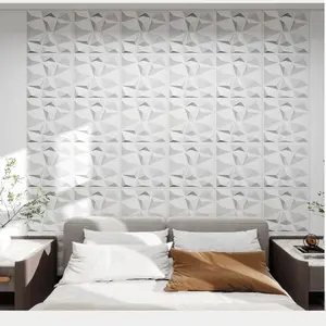 3D Geometric Wall Panel, 6pcs/set PVC Wall Decor for Room Decor, Wallpaper for Home Living Room Bedroom Decor, Textured Wall Paper