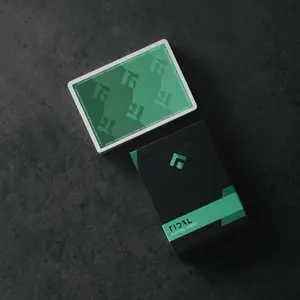 Tidal Playing Cards by The United States Playing Card Company with Air Cushion Finish Green Design