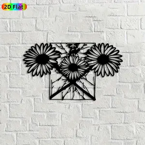 1pc Daisy Metal Wall Art, Vibrant Daisy Statue Mural, Ideal Gift for Easter, Mothers Day, Nature Decor Enthusiasts, Rust-Resistant Metal Wall Decor Wall Sculptures, Perfect for Garden Fence & Bedroom Wall, Charming Home Accent