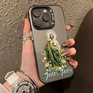 Jesus Yellow Rose Patterned Phone Case for iPhone 15 16 14 Pro Max 13 12 11 XR XS Plus E Shockproof Drop Protection Durable PC Smartphone Cover Cellphone Protective