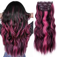 Black with Rose Pink Highlights