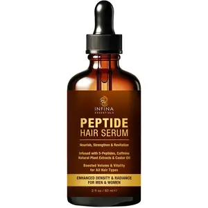Infina Peptide Hair Serum 2 fl oz - Nourishing Formula with Pepsin & Cafesin, Boosts Density & Radiance for Men & Women - Haircare