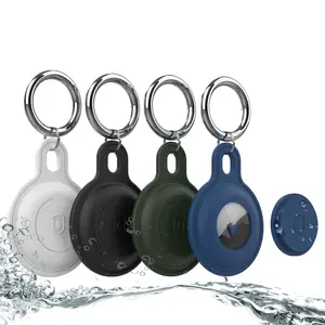 for Apple AirTag Keychain Holder W/ Wire Cable Anti-Lost Protective Case Scratch Resistant Case for Luggage Key Backpack Pet Bag