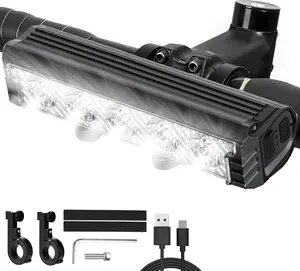 Super Bright LED  Light, USB Rechargeable Bicycle Headlight,   Headlight, 5 Modes 2500 Lumen Bicycle Headlight, MTB Off-Road Cycling Commuting