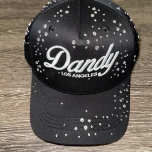 Dandy Hats Los Angeles Black Cap with Rhinestone Embellishments for Stylish Outfits