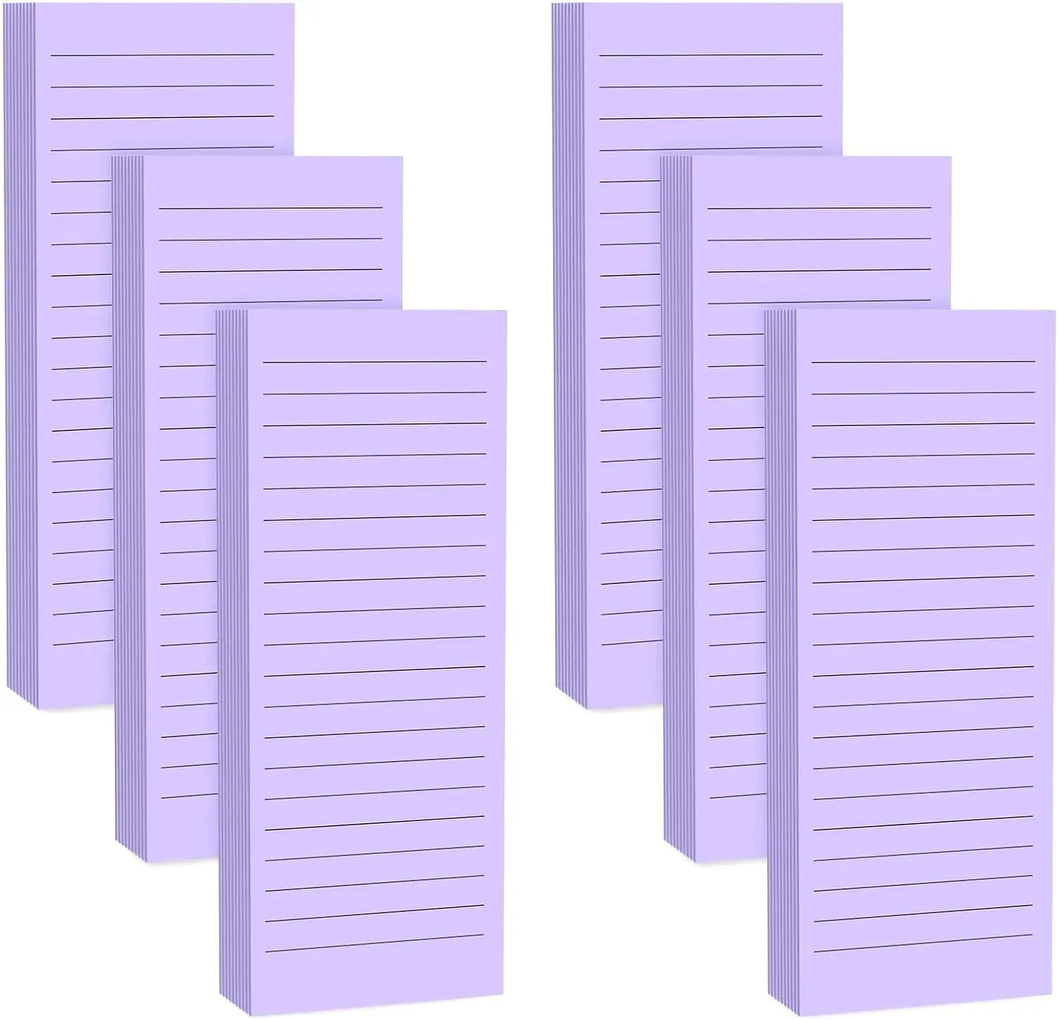 Magnetic Lined Refrigerator Notepad with Full Magnet Back, 180 Sheets Purple Stationery Supplies for Fridge, Organize Grocery Lists, Reminders, Recipes
