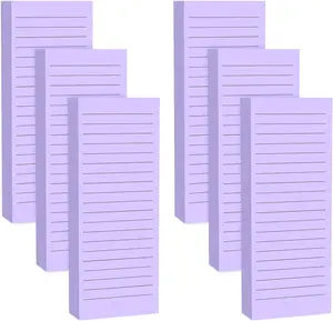 Magnetic Notepads Note Pads for Fridge with Full Magnet Back, 180 Sheets Purple Lined Refrigerator Notepad